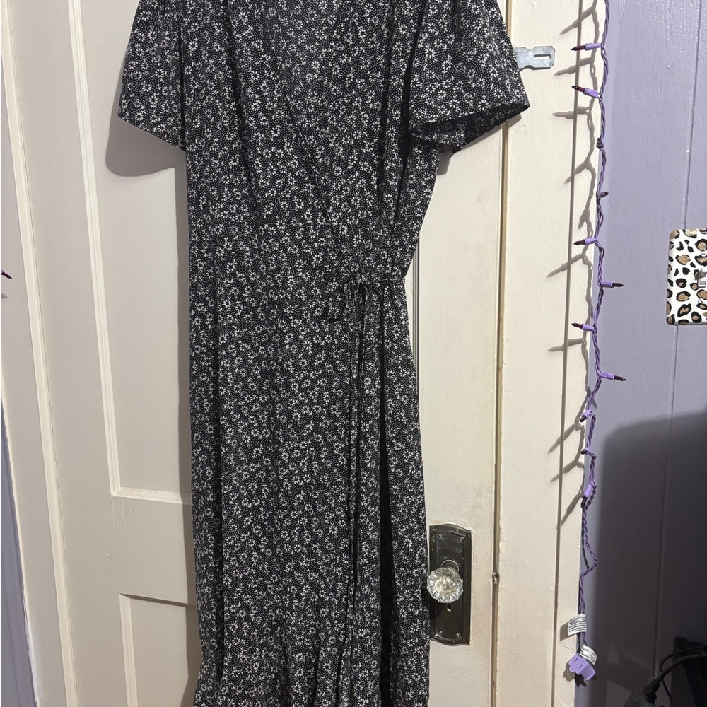 Floral Black Dress